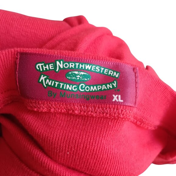 men's XL Single Stitch T-shirt Vintage Northwestern Knitting Munsingwear LS 80's - Picture 2 of 5